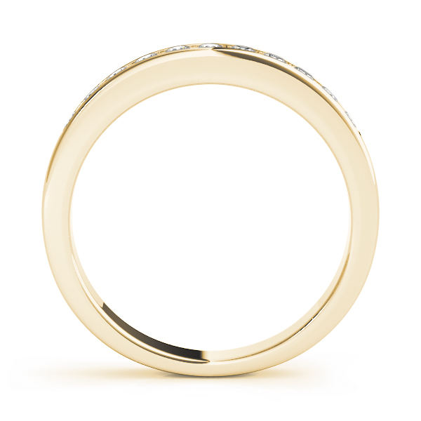  Ladies Channel Set Wedding Band 1/4 Carat Total Weight   (Lab-Created) 0.28 C.T.W 10K yellow, white or rose gold - view 4
