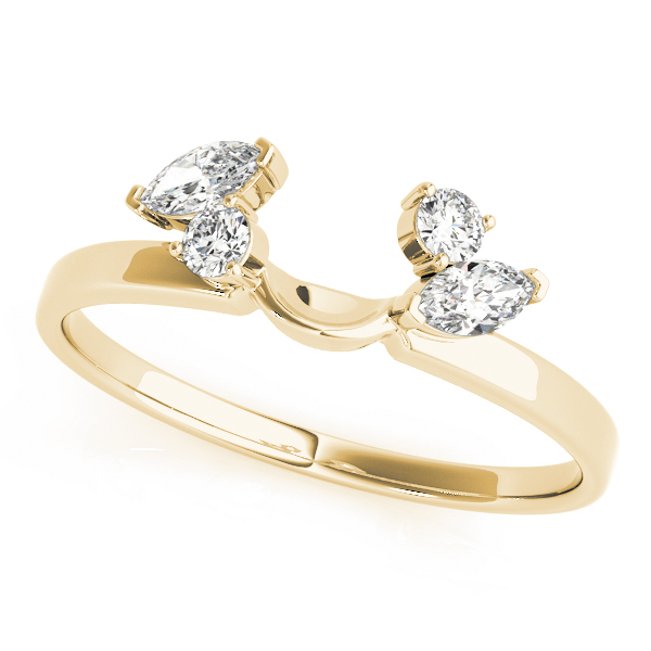  Ladies Wraps & Insert Wedding Bands 1/5 Carat Total Weight   (Lab-Created) 0.22 C.T.W 10K yellow, white or rose gold - view 3