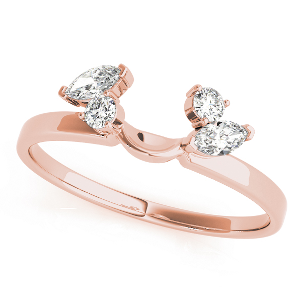  Ladies Wraps & Insert Wedding Bands 1/5 Carat Total Weight   (Lab-Created) 0.22 C.T.W 10K yellow, white or rose gold - view 5