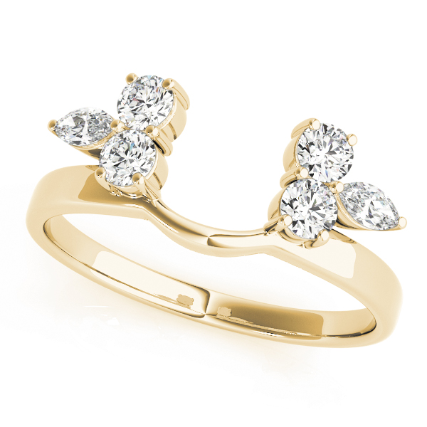  Ladies Wrap & Inserts Wedding Band 0.46 Carat Total Weight   (Lab-Created) 0.46 C.T.W 10K yellow, white or rose gold - view 3