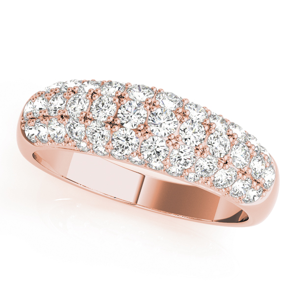 Ladies Multirow Pave Wedding Band 1/2 Carat Total Weight   (Lab-Created) 0.50 C.T.W 10K yellow, white or rose gold - view 5