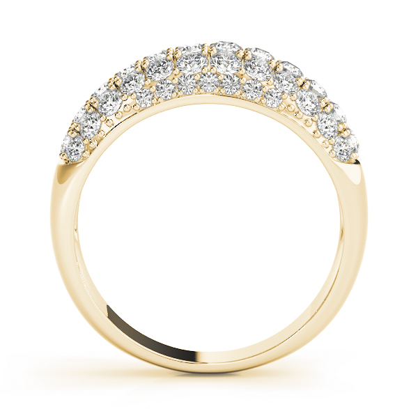  Ladies Multirow Pave Wedding Band 1/2 Carat Total Weight   (Lab-Created) 0.50 C.T.W 10K yellow, white or rose gold - view 4