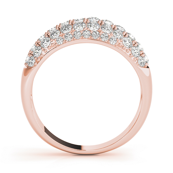  Ladies Multirow Pave Wedding Band 1/2 Carat Total Weight   (Lab-Created) 0.50 C.T.W 10K yellow, white or rose gold - view 6