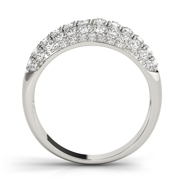  Ladies Multirow Pave Wedding Band 1/2 Carat Total Weight   (Lab-Created) 0.50 C.T.W 10K yellow, white or rose gold - view 2