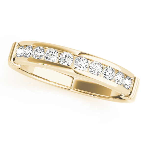  Ladies Channel Set Wedding Band 1/5 Carat Total Weight   (Lab-Created) 0.20 C.T.W 10K yellow, white or rose gold - view 3