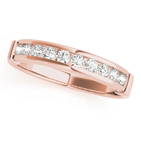  Ladies Channel Set Wedding Band 1/5 Carat Total Weight   (Lab-Created) 0.20 C.T.W 10K yellow, white or rose gold - view 5
