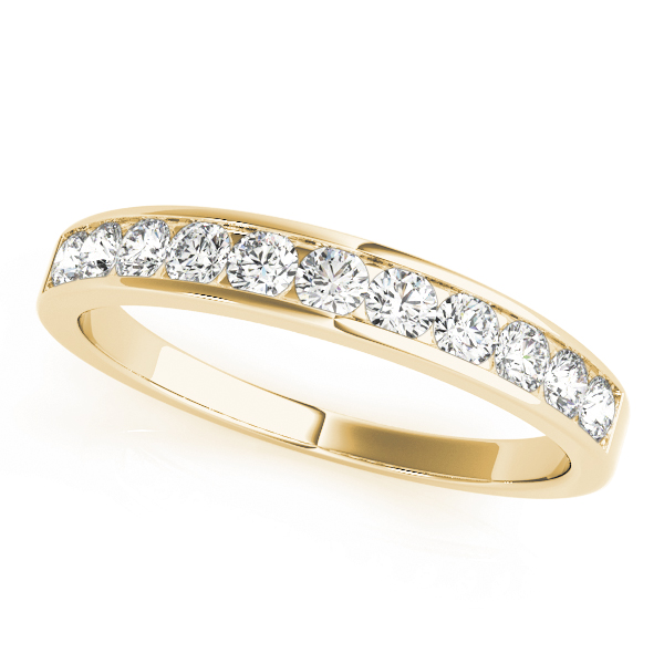  Ladies Channel Set Wedding Band 1/4 Carat Total Weight   (Lab-Created) 0.24 C.T.W 10K yellow, white or rose gold - view 3