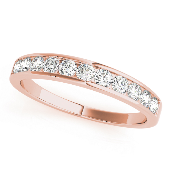  Ladies Channel Set Wedding Band 1/4 Carat Total Weight   (Lab-Created) 0.24 C.T.W 10K yellow, white or rose gold - view 5