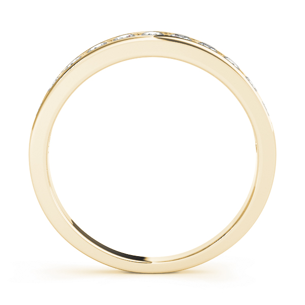  Ladies Channel Set Wedding Band 1/4 Carat Total Weight   (Lab-Created) 0.24 C.T.W 10K yellow, white or rose gold - view 4
