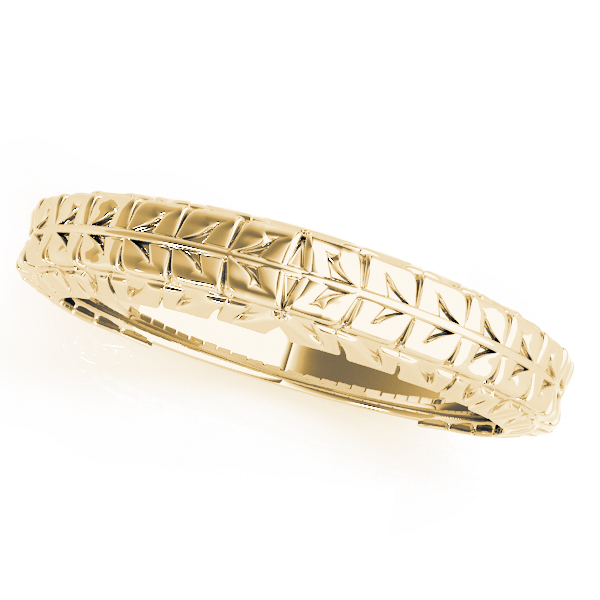  Vintage Filigree Wedding Band 2.8 MM Width Unknown Friendly Weight 10K yellow, white or rose gold - view 3
