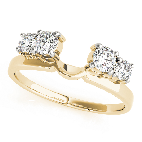  Ladies Prong Set Wraps & Inserts Wedding Band 1.0 Carat Total Weight For 1/4 CT  (Lab-Created) 1.00 C.T.W 10K yellow, white or rose gold - view 3