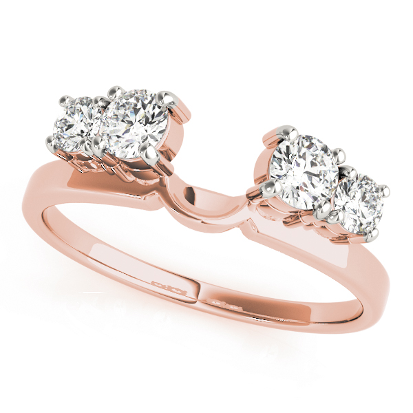  Ladies Prong Set Wraps & Inserts Wedding Band 1.0 Carat Total Weight For 1/4 CT  (Lab-Created) 1.00 C.T.W 10K yellow, white or rose gold - view 5