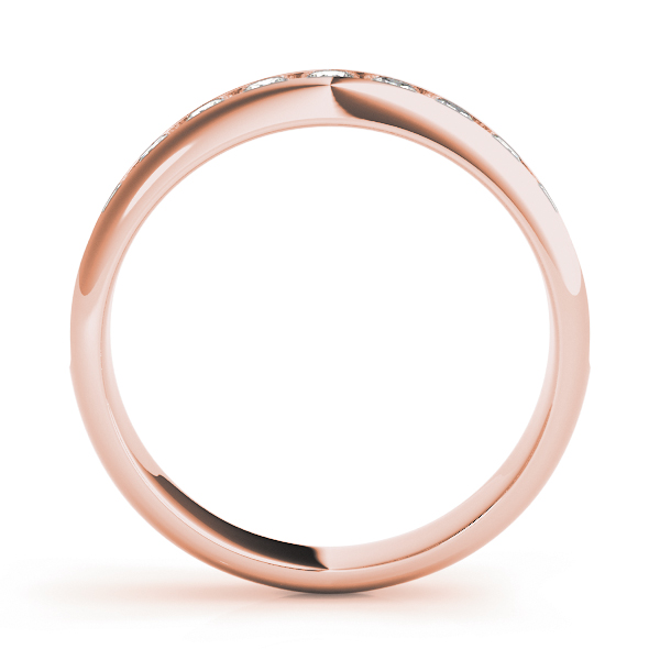  Ladies Channel Set Round Wedding Band 1/4 Carat Total Weight   (Lab-Created) 0.28 C.T.W 10K yellow, white or rose gold - view 6