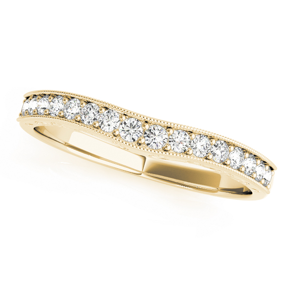  Ladies Wedding Diamond Pave Band 1/5 Carat Total Weight   (Lab-Created) 0.20 C.T.W 10K yellow, white or rose gold - view 3