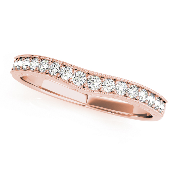  Ladies Wedding Diamond Pave Band 1/5 Carat Total Weight   (Lab-Created) 0.20 C.T.W 10K yellow, white or rose gold - view 5
