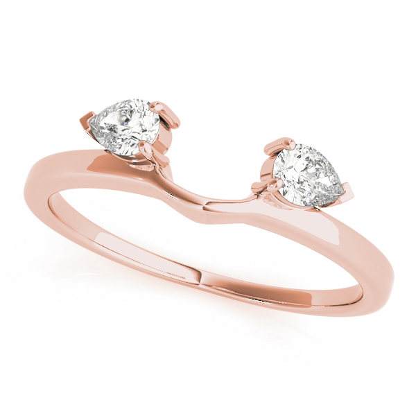  Ladies 2-Stone Pear Cut Wraps & Inserts Wedding Band .15 Carat Total Weight 0.18  (Lab-Created) 0.18 C.T.W 10K yellow, white or rose gold - view 5