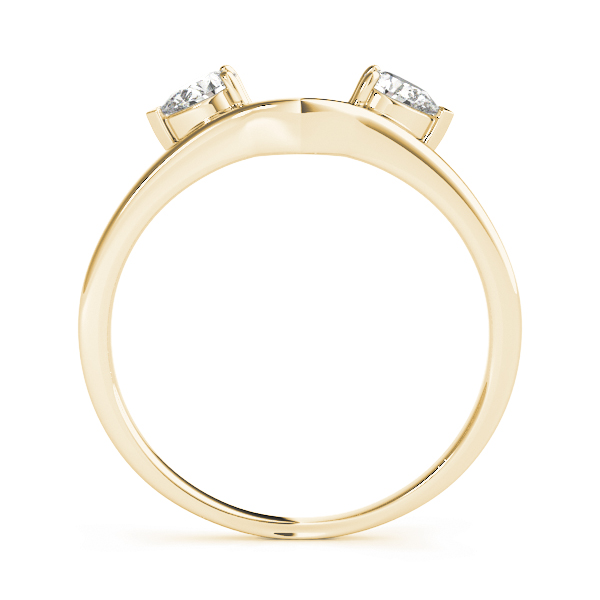  Ladies 2-Stone Pear Cut Wraps & Inserts Wedding Band .15 Carat Total Weight 0.18  (Lab-Created) 0.18 C.T.W 10K yellow, white or rose gold - view 4
