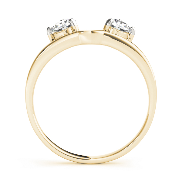  Ladies 2-Stone Round Cut Wraps & Inserts Wedding Band 1/10 Carat Total Weight For 1/10 CT  (Lab-Created) 0.10 C.T.W 10K yellow, white or rose gold - view 4