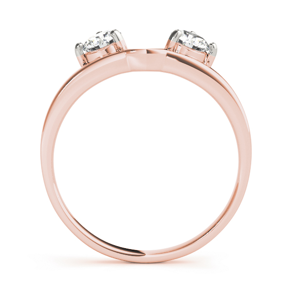  Ladies 2-Stone Round Cut Wraps & Inserts Wedding Band 1/10 Carat Total Weight For 1/10 CT  (Lab-Created) 0.10 C.T.W 10K yellow, white or rose gold - view 6
