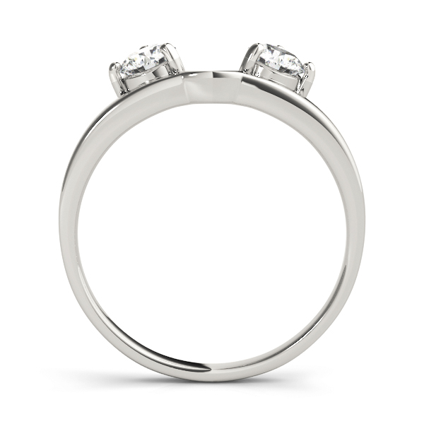  Ladies 2-Stone Round Cut Wraps & Inserts Wedding Band 1/10 Carat Total Weight For 1/10 CT  (Lab-Created) 0.10 C.T.W 10K yellow, white or rose gold - view 2