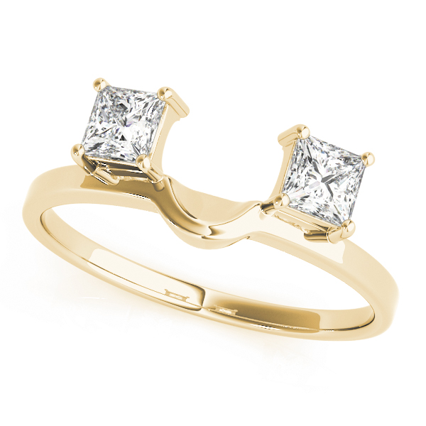  Ladies 2-Stone Princess Cut Wraps & Inserts Wedding Band 1/5 Carat Total Weight For 1/5 CT  (Lab-Created) 0.20 C.T.W 10K yellow, white or rose gold - view 3