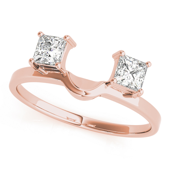  Ladies 2-Stone Princess Cut Wraps & Inserts Wedding Band 1/5 Carat Total Weight For 1/5 CT  (Lab-Created) 0.20 C.T.W 10K yellow, white or rose gold - view 5