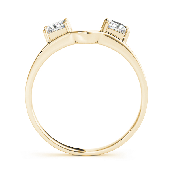 Ladies 2-Stone Princess Cut Wraps & Inserts Wedding Band 1/5 Carat Total Weight For 1/5 CT  (Lab-Created) 0.20 C.T.W 10K yellow, white or rose gold - view 4