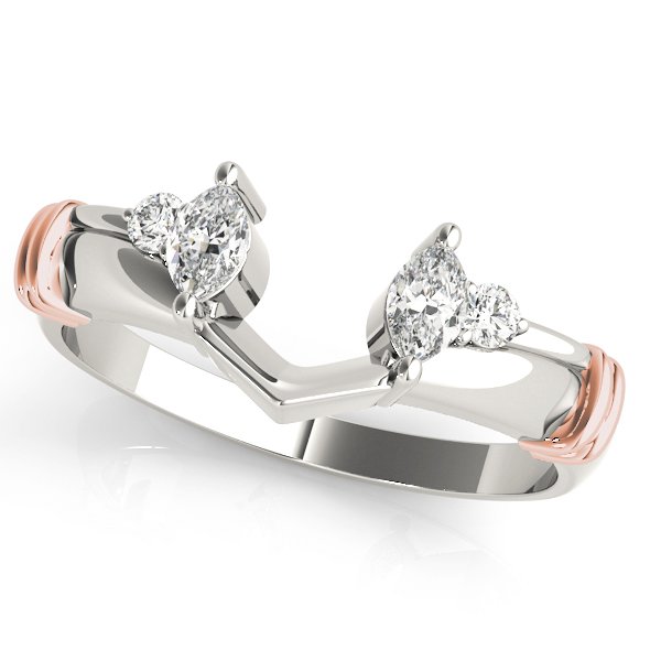  Ladies Wraps & Insert Wedding Band 1/4 Carat Total Weight   (Lab-Created) 0.28 C.T.W 10K white, two-tone or rose gold - view 5