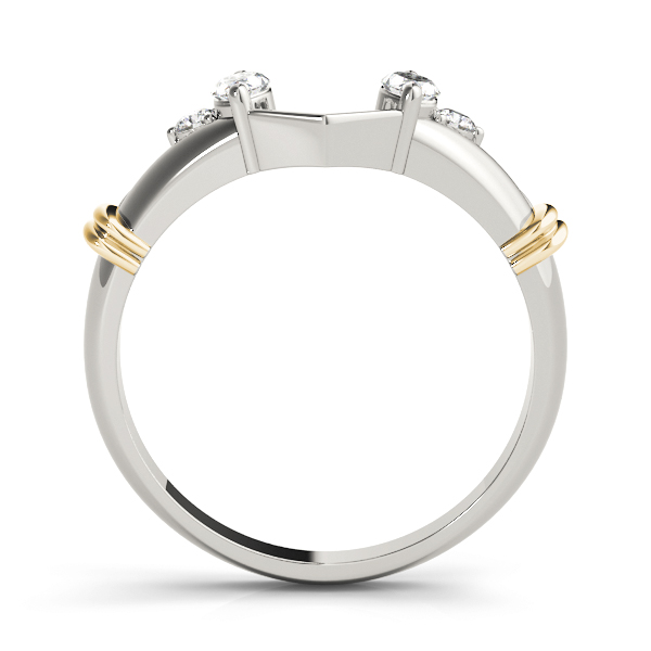  Ladies Wraps & Insert Wedding Band 1/4 Carat Total Weight   (Lab-Created) 0.28 C.T.W 10K white, two-tone or rose gold - view 4