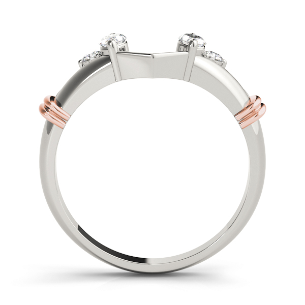  Ladies Wraps & Insert Wedding Band 1/4 Carat Total Weight   (Lab-Created) 0.28 C.T.W 10K white, two-tone or rose gold - view 6