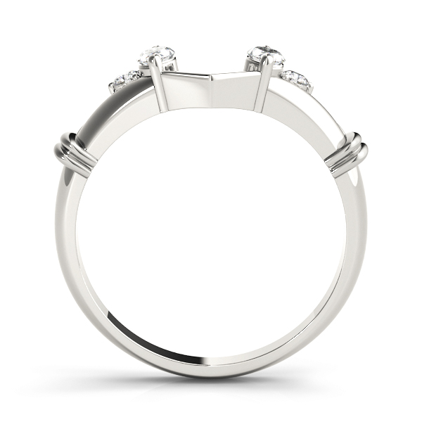  Ladies Wraps & Insert Wedding Band 1/4 Carat Total Weight   (Lab-Created) 0.28 C.T.W 10K white, two-tone or rose gold - view 2