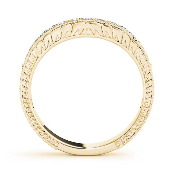  Ladies 0.33 Prong In Channel Filigree Milgrain Curved Wedding Band 1/3 Carat Total Weight   (Lab-Created) 0.33 C.T.W 10K yellow, white or rose gold - view 4