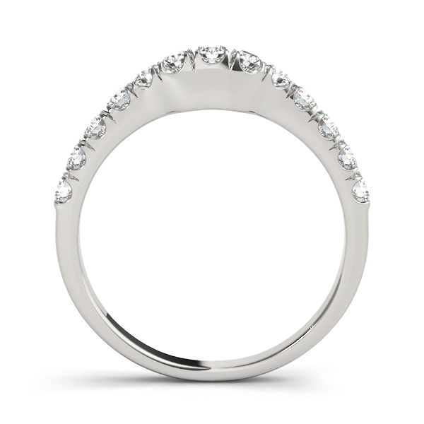  Ladies U-Prong Curved Wedding Band 1/3 Carat Total Weight   (Lab-Created) 0.30 C.T.W 10K yellow, white or rose gold - view 2