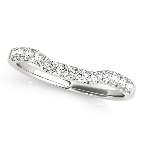 Split Prong Curved Wedding Bands