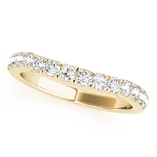  Ladies 0.23 Curved Wedding Band 1/5 Carat Total Weight   (Lab-Created) 0.22 C.T.W 10K yellow, white or rose gold - view 3