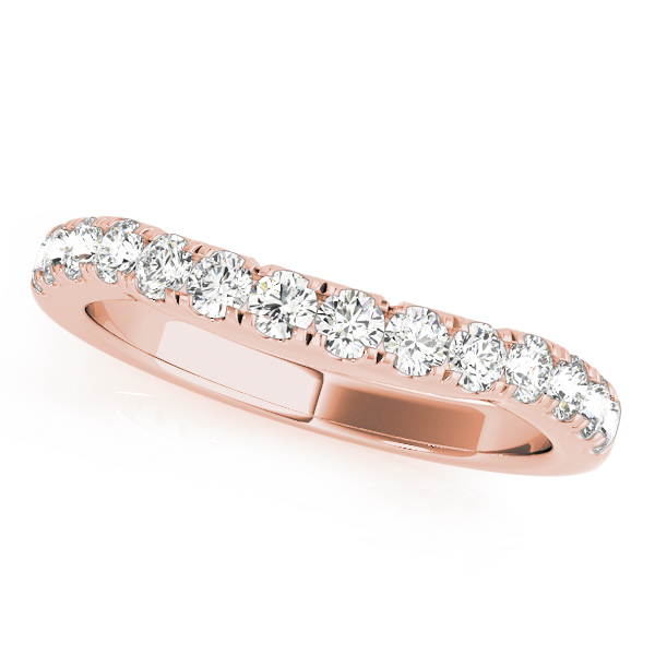  Ladies 0.23 Curved Wedding Band 1/5 Carat Total Weight   (Lab-Created) 0.22 C.T.W 10K yellow, white or rose gold - view 5