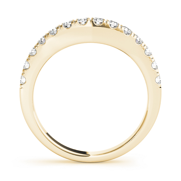  Ladies 0.23 Curved Wedding Band 1/5 Carat Total Weight   (Lab-Created) 0.22 C.T.W 10K yellow, white or rose gold - view 4