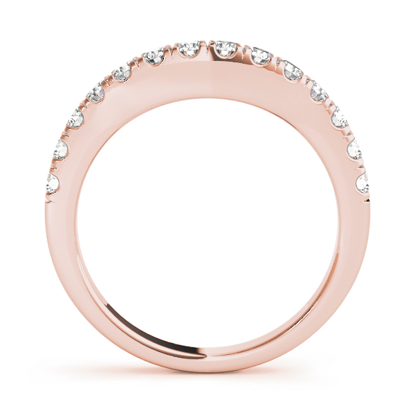  Ladies 0.23 Curved Wedding Band 1/5 Carat Total Weight   (Lab-Created) 0.22 C.T.W 10K yellow, white or rose gold - view 6