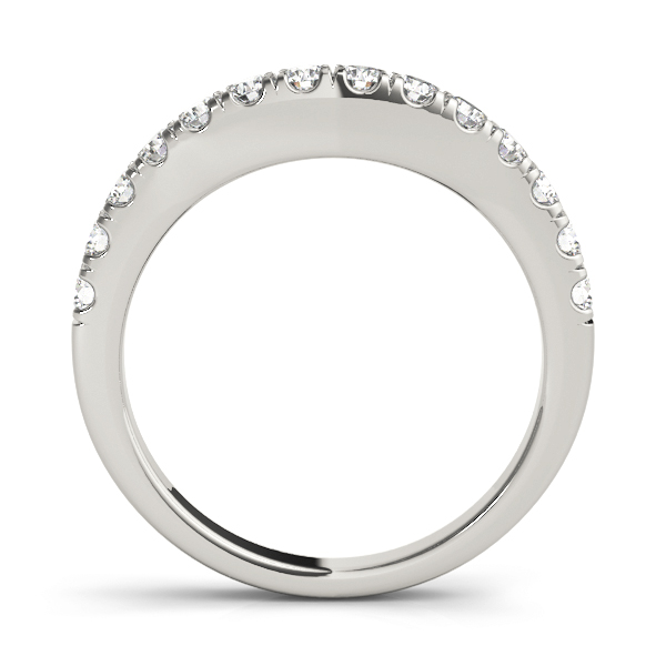 Ladies 0.23 Curved Wedding Band 1/5 Carat Total Weight   (Lab-Created) 0.22 C.T.W 10K yellow, white or rose gold - view 2
