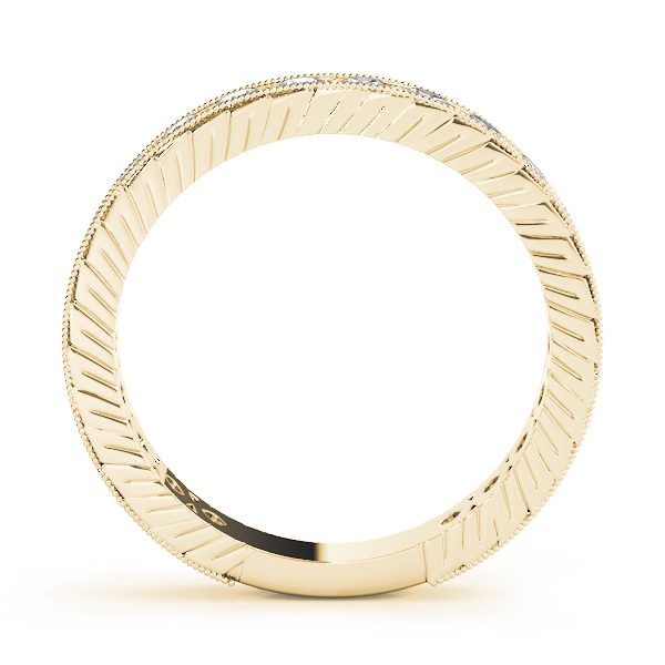  Ladies Prong In Channel Milgrain Wedding Bands 3/4 Carat Total Weight   (Lab-Created) 0.77 C.T.W 10K yellow, white or rose gold - view 4