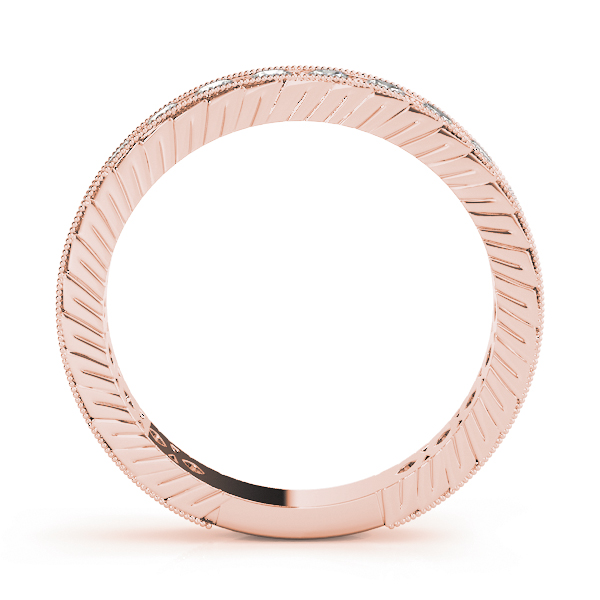  Ladies Prong In Channel Milgrain Wedding Bands 3/4 Carat Total Weight   (Lab-Created) 0.77 C.T.W 10K yellow, white or rose gold - view 6