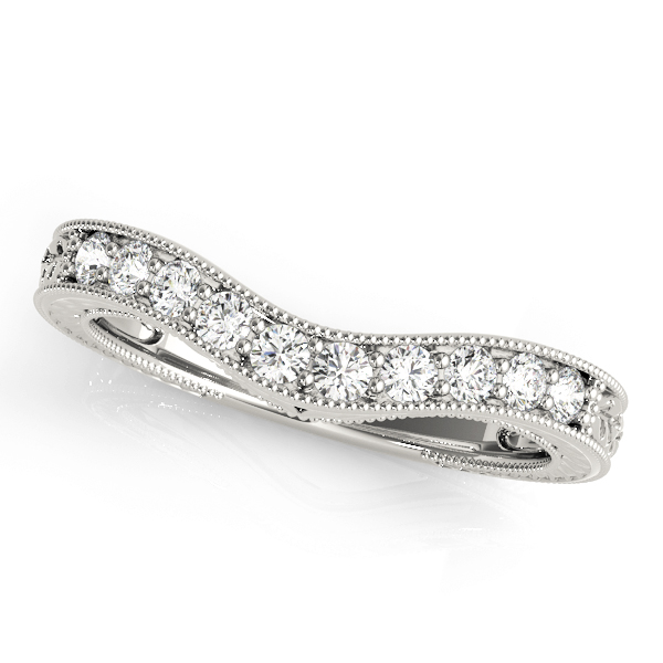 Antique Milgrain Curved Wedding Band