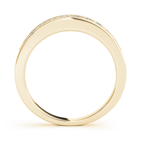  Ladies Channel Set Wedding Band 1/10 Carat Total Weight   (Lab-Created) 0.10 C.T.W 10K yellow, white or rose gold - view 4