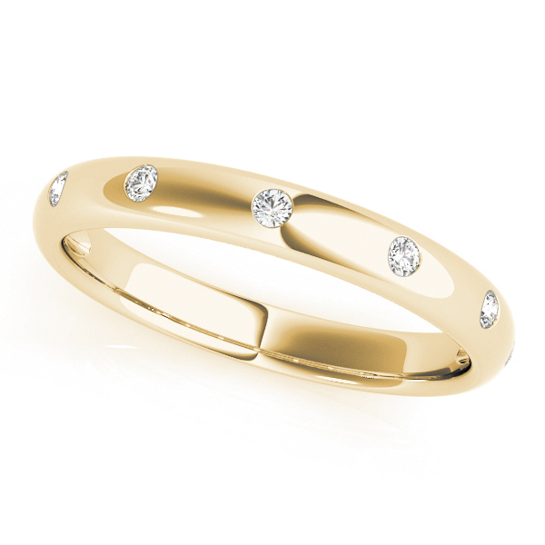  Ladies Stackable Bezel Set Fashion Band 1/10 Carat Total Weight 0.10  (Lab-Created) 0.10 C.T.W 10K yellow, white or rose gold - view 4