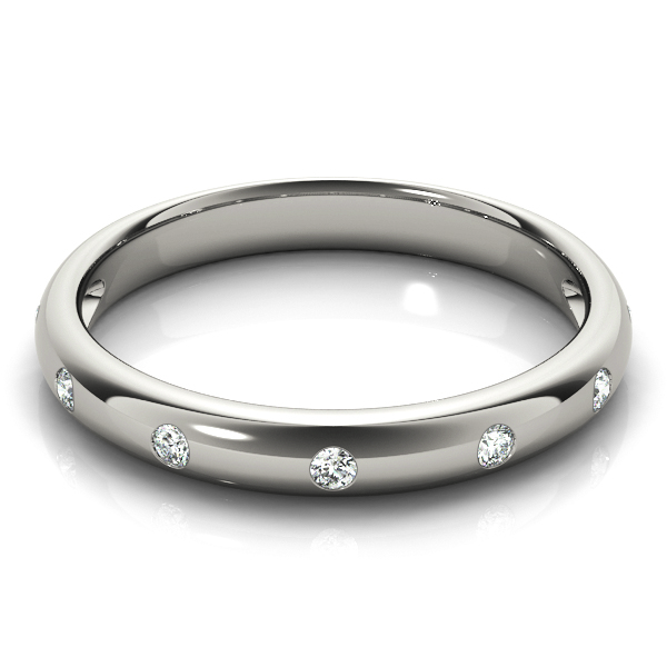  Ladies Stackable Bezel Set Fashion Band 1/10 Carat Total Weight 0.10  (Lab-Created) 0.10 C.T.W 10K yellow, white or rose gold - view 2