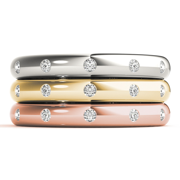  Ladies Stackable Bezel Set Fashion Band 1/10 Carat Total Weight 0.10  (Lab-Created) 0.10 C.T.W 10K yellow, white or rose gold - view 7