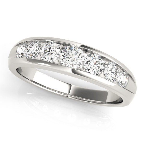 Channel Set Wedding Band