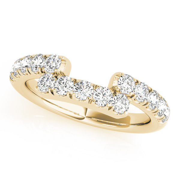  Ladies 0.45 (1.93 DWT) U-Prong Curved Wedding Band 0.45 Carat Total Weight 0.45 (1.93 DWT)  (Lab-Created) 0.45 C.T.W 10K yellow, white or rose gold - view 3