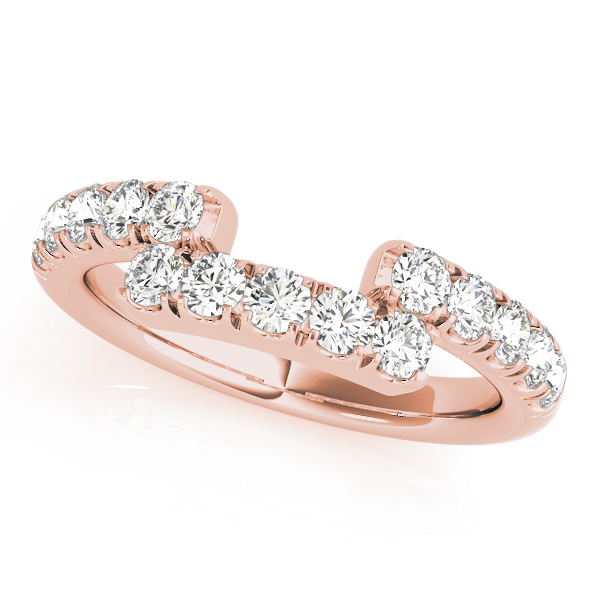  Ladies 0.45 (1.93 DWT) U-Prong Curved Wedding Band 0.45 Carat Total Weight 0.45 (1.93 DWT)  (Lab-Created) 0.45 C.T.W 10K yellow, white or rose gold - view 5