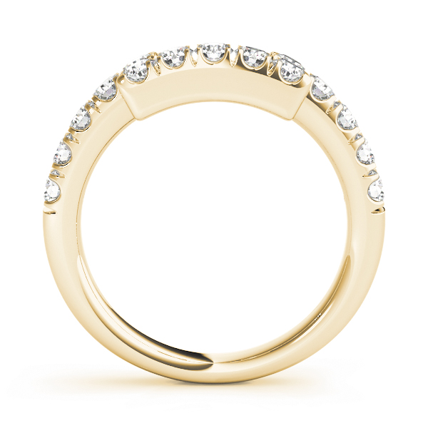  Ladies 0.45 (1.93 DWT) U-Prong Curved Wedding Band 0.45 Carat Total Weight 0.45 (1.93 DWT)  (Lab-Created) 0.45 C.T.W 10K yellow, white or rose gold - view 4